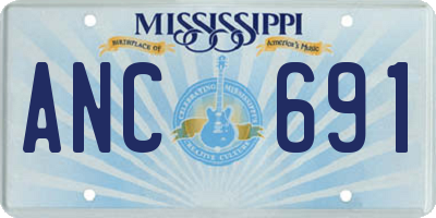 MS license plate ANC691