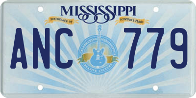 MS license plate ANC779