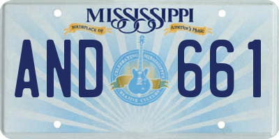 MS license plate AND661