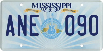 MS license plate ANE090