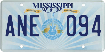 MS license plate ANE094