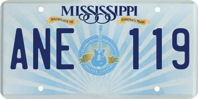MS license plate ANE119