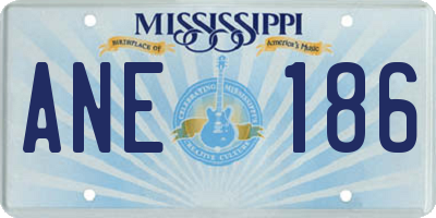 MS license plate ANE186