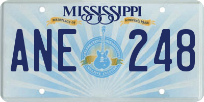 MS license plate ANE248