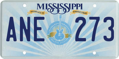 MS license plate ANE273