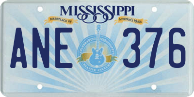 MS license plate ANE376