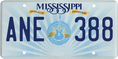 MS license plate ANE388