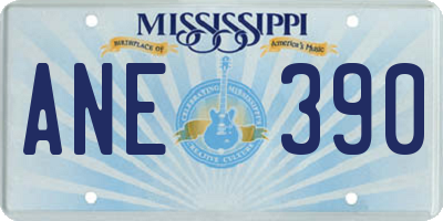 MS license plate ANE390