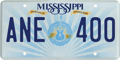 MS license plate ANE400