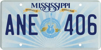 MS license plate ANE406