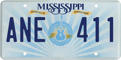 MS license plate ANE411