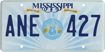 MS license plate ANE427
