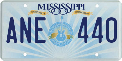 MS license plate ANE440