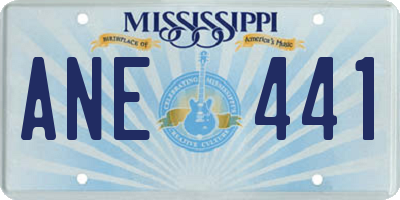 MS license plate ANE441