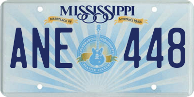 MS license plate ANE448