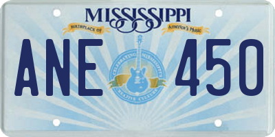MS license plate ANE450