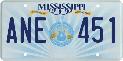 MS license plate ANE451