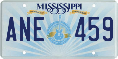 MS license plate ANE459