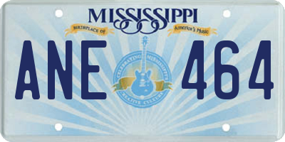 MS license plate ANE464