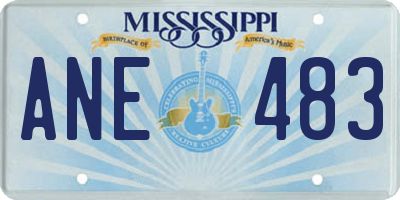 MS license plate ANE483