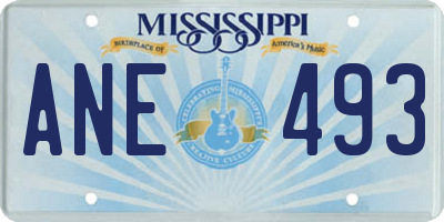 MS license plate ANE493