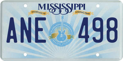 MS license plate ANE498