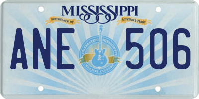 MS license plate ANE506