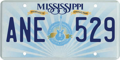 MS license plate ANE529
