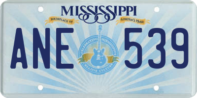 MS license plate ANE539