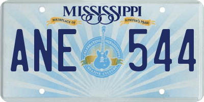 MS license plate ANE544