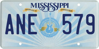 MS license plate ANE579