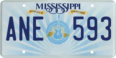 MS license plate ANE593