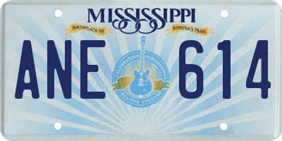 MS license plate ANE614