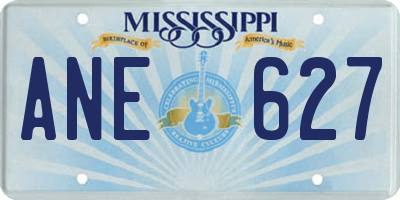 MS license plate ANE627