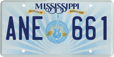 MS license plate ANE661