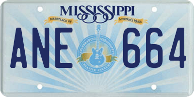 MS license plate ANE664