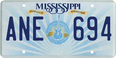 MS license plate ANE694