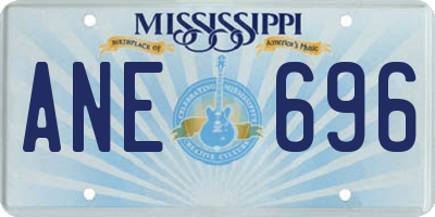 MS license plate ANE696