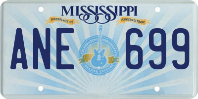 MS license plate ANE699