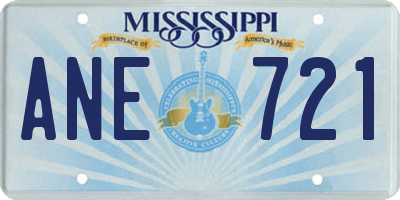 MS license plate ANE721