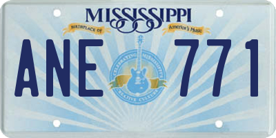 MS license plate ANE771