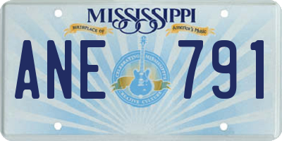 MS license plate ANE791