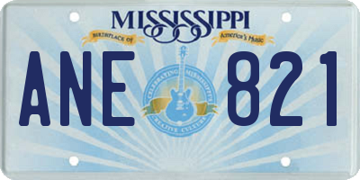 MS license plate ANE821