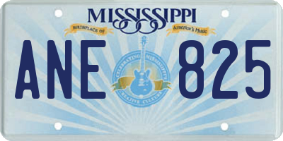 MS license plate ANE825