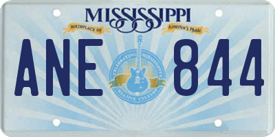 MS license plate ANE844