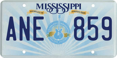 MS license plate ANE859