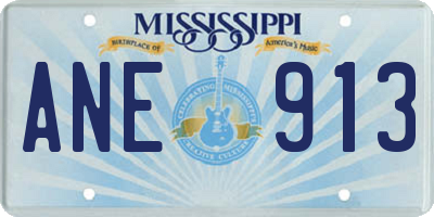 MS license plate ANE913