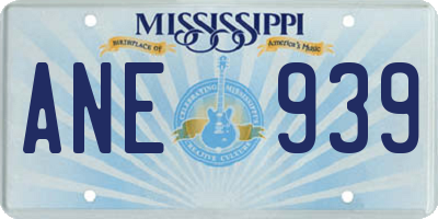 MS license plate ANE939
