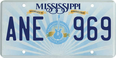 MS license plate ANE969