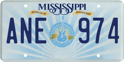 MS license plate ANE974